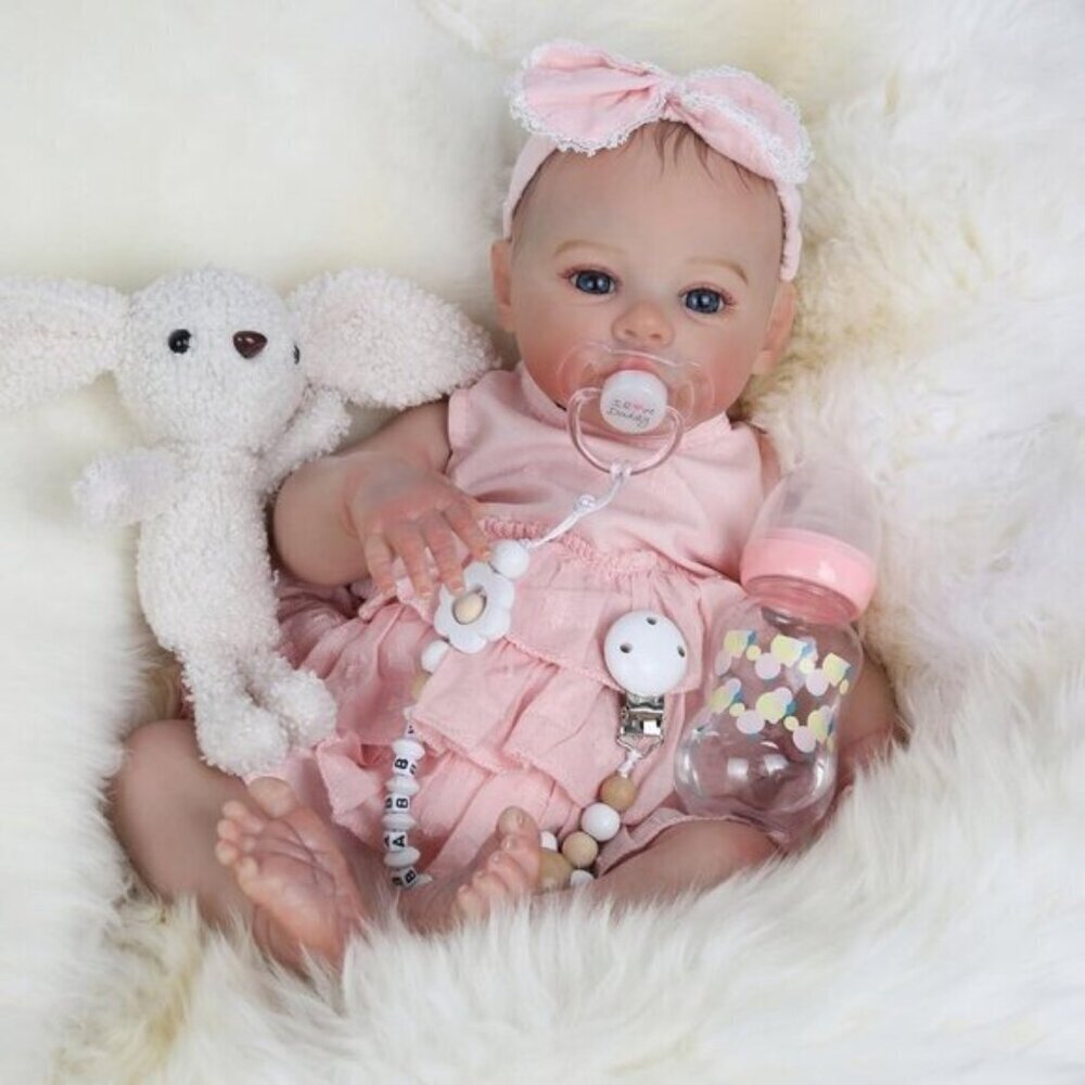Realistic 18" Reborn Baby Doll Girl - Lifelike Newborn, Soft Weighted Body, Gift - Picture 5 of 5